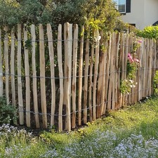 Staketenzaun aus Haselnussholz Gartenzaun Zaunrolle Teichumrandung 35–120 cm