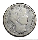 Barber 1898 Silver Half Dollar 50c Fifty Cent American Liberty US Coin