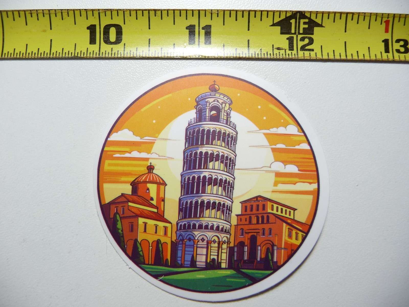 Leaning Tower of Pisa Sun Sticker Decal for Travel Memories