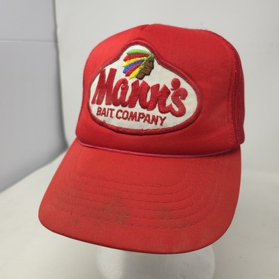 Vintage Mann s Bait Company Trucker Hat RARE Snapback Mesh Youngan
