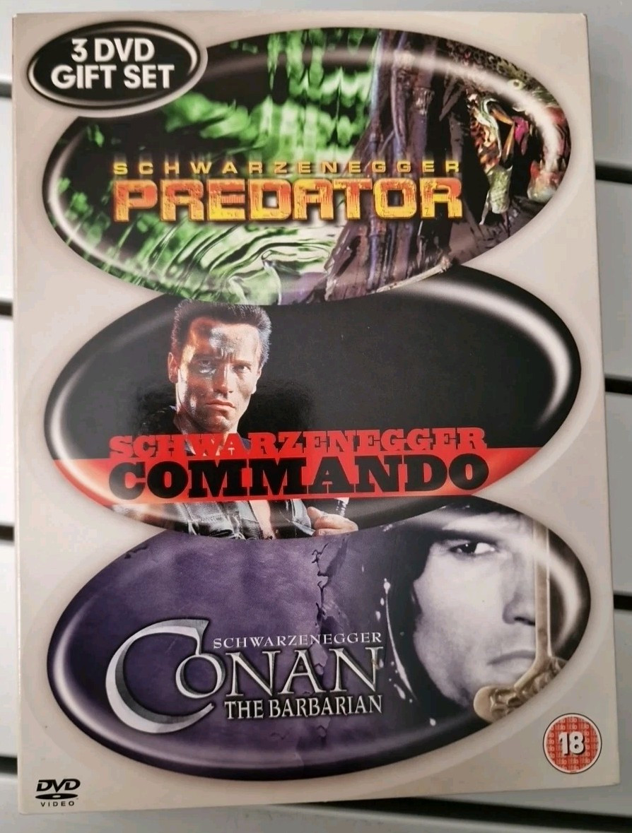 3 Dvd Gift Set Predator / Commando / Conan The Barbarian (DVD, 2003)