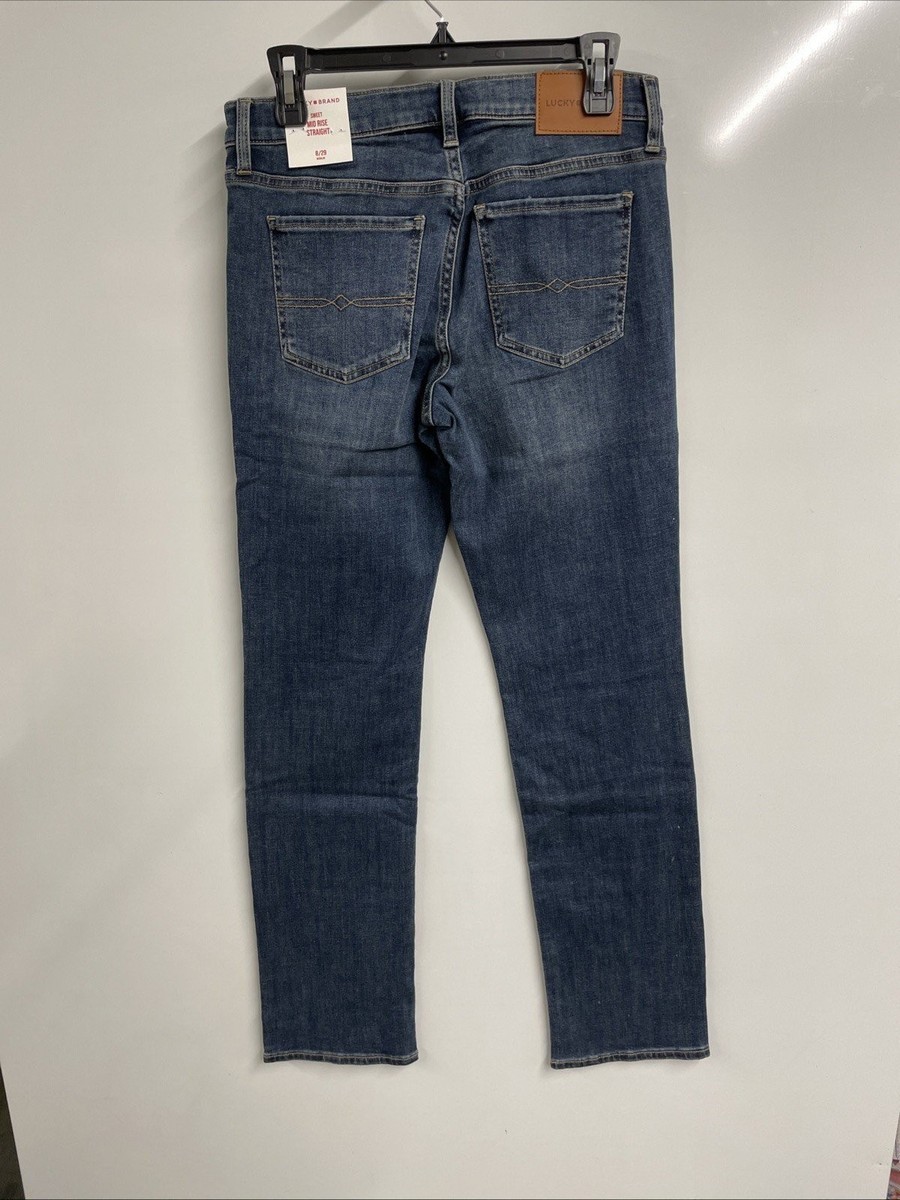 Lucky Brand Stretch Jeans Sweet Mid Rise Straight Dark Blue Curry Women's 8/29 R View 6