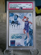 Jalen Suggs 2021-22 Court Kings Heir Apparent Pink /8 PSA 9 Rookie Auto #HA-JSG
