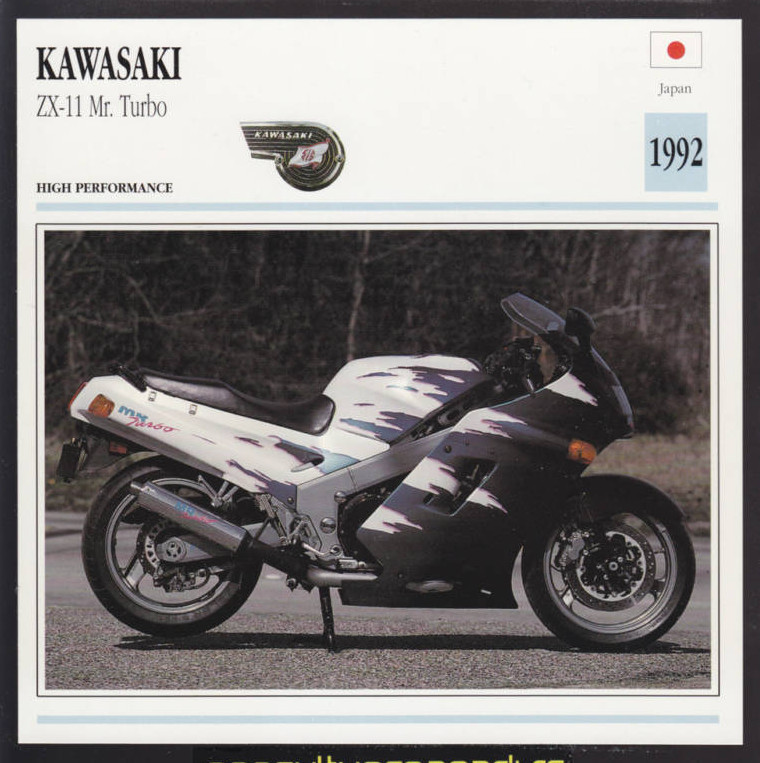 1992 Kawasaki ZX-11 Mr. Turbo 1100 1109cc Japan Motorcycle 1992 Kawasaki ZX-11 Mr. Turbo 1100 1109cc Japan Motorcycle