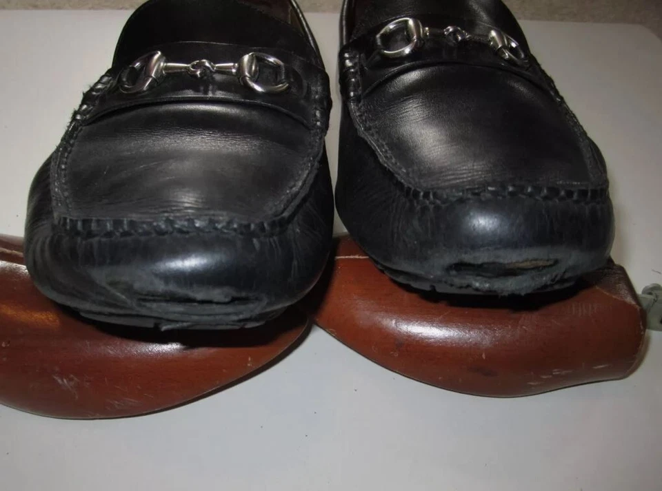 Cole Haan Mens Shoes Loafer Black Leather with Silver Buckle 12 M - Image 3 of 4