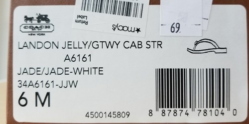 SANDALIAS CHANCLAS COACH LANDON ICÓNICO LOGO PVC LAZO DE GELATINA TANGAS ME ENCANTAN ZAPATOS - Imagen 6 de 9