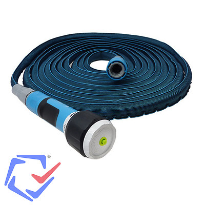 Dehnbarer Garten Wasser Schlauch + Sprengler Flexibel 7,5-15 Meter Ergoline NEU