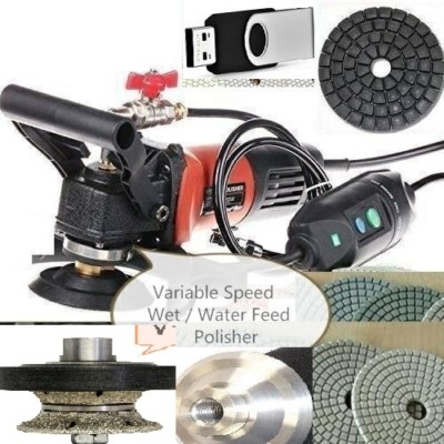 Wet Polisher 3/4'' Full Bull nose Counter top DVD 21 Polishing Pad granite marble