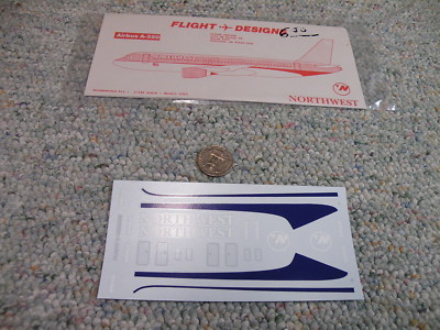 Flight Designs  decals 1/144 Northwest Airbus A320   C68