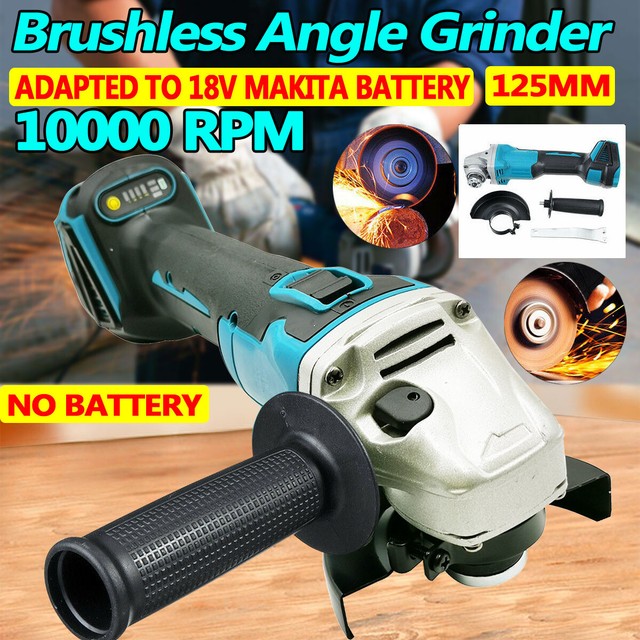 125mm 5'' Brushless Cordless Angle Grinder Body For Makita 18V Liion