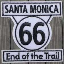 Santa Monica Route 66 Embroidered Patch — Iron On