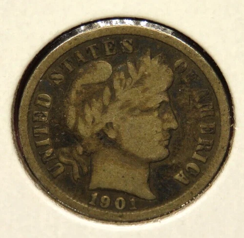 1901 Barber or Liberty Head Dime SILVER 43