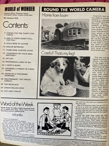 Vintage World Of Wonder Magazine No.94 8 January 1972 - Picture 3 of 3