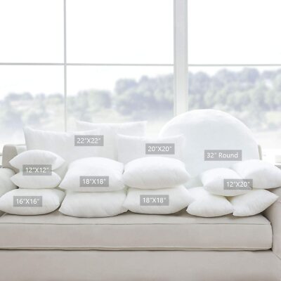New -- 2 PACK Longhui Bedding Pillow Inserts / Cushion Throw Pillow Covers