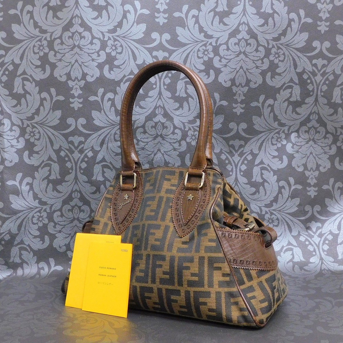 FENDI Zucca Brown Handbag Shoulder Bag #39 Rise-on | eBay