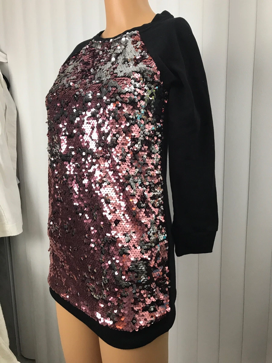 Girls Sequin Dress Long Sleeve Pullover by Scooter Brown Size 8
