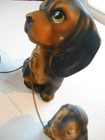 Vintage MCM Porcelain Long Eared Dog Trio Mama And Puppies Chain Leash Figurines — photo 4