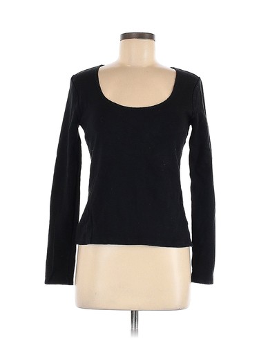 Madewell Women Black Long Sleeve T 