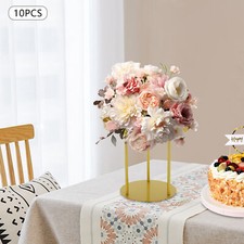 10Pcs Wedding Flower Stand, Gold Flower Stand Circular Flower Stand Home Decor