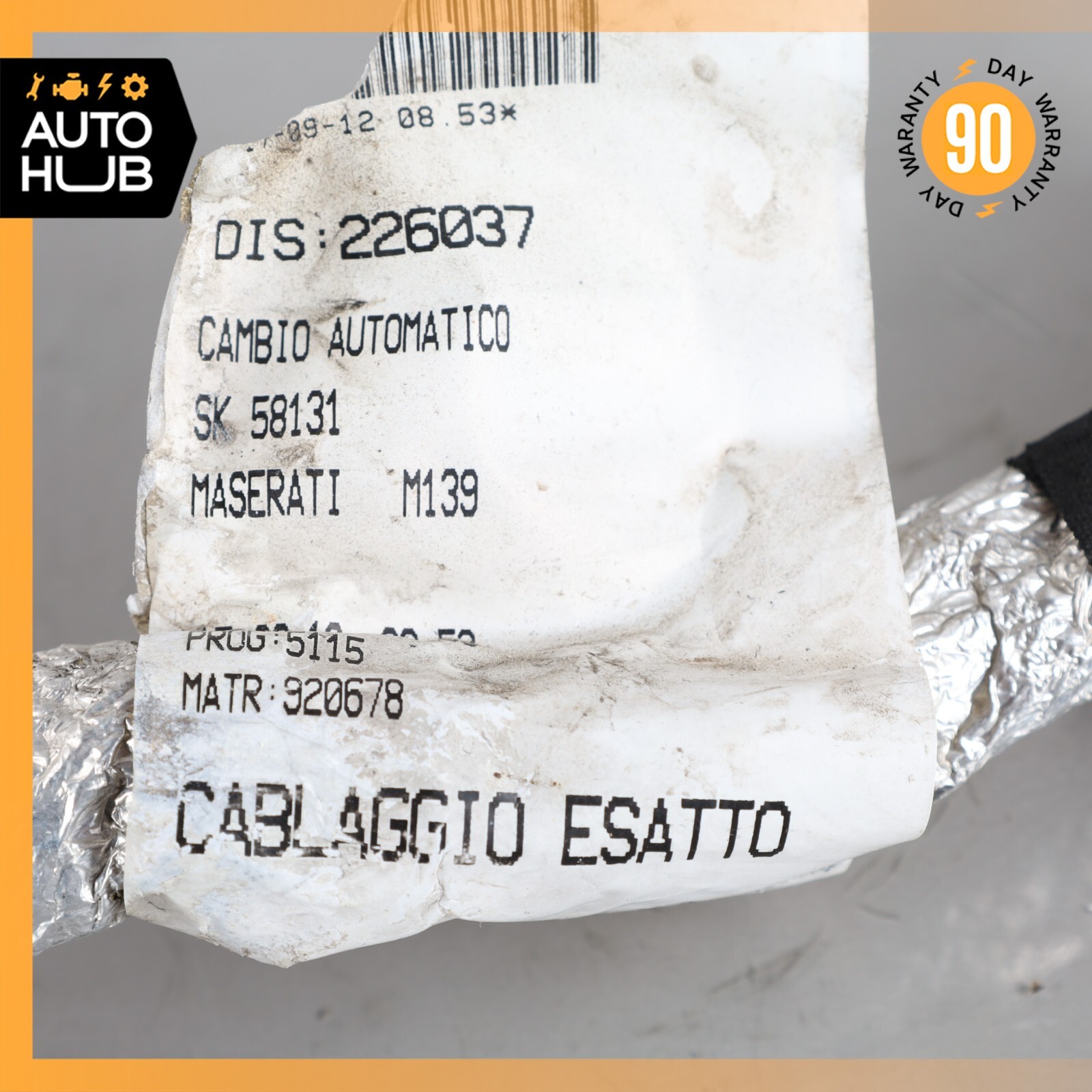 04-18 Maserati GranTurismo S M145 Transmission Gearbox Wire Harness OEM