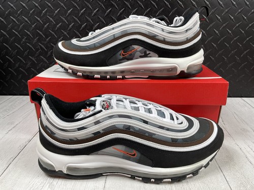 Talla 11-Nuevas Nike Air Max 97 Remix Blanco/Negro-Barroco Marrón DB2015 100 Raras - Imagen 2 de 12