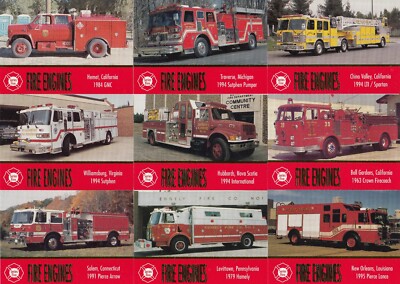 Fire Engines Series 5 1998 First Choice Collectibles Base Card Set of 100 TR