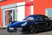 CUP Frontspoilerlippe ABS Porsche Cayman 987 Bj.: 2009-2013 Schwarz Glanz