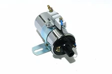 High Output Ignition Coil 60K Volts 12V Canister With Ballast Resistor Chrome