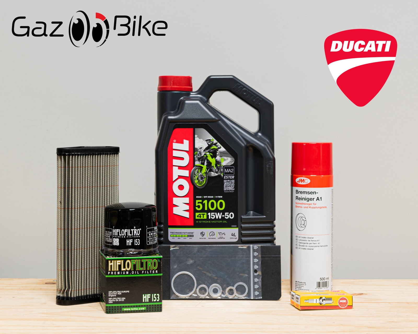 Kit maintenance vidange DUCATI DIAVEL 1200 filtre et huile MOTUL 5100 4T