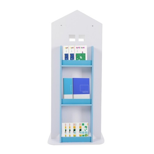 4 Layers 360° Kids Rotating Bookshelf Bookcase Storage Shelf Display Holder - Picture 5 of 14