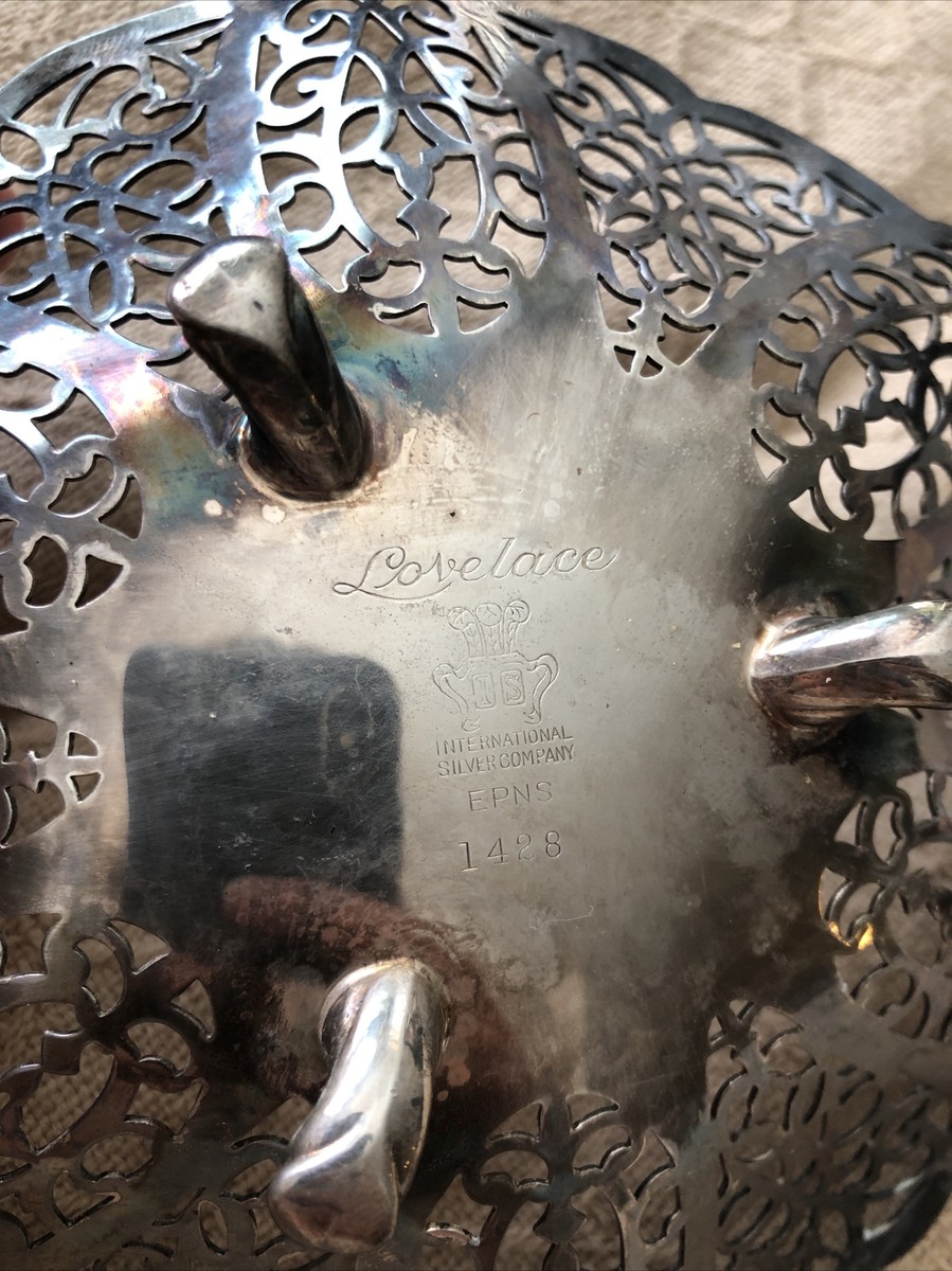 Vintage Lovelace International Silver Co. Candy Dish EPNS #1428