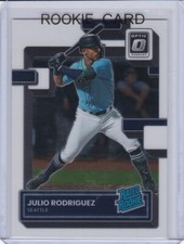 JULIO RODRIGUEZ ROOKIE CARD 2022 Seattle Mariners M's MLB Donuss Optic RATED RC