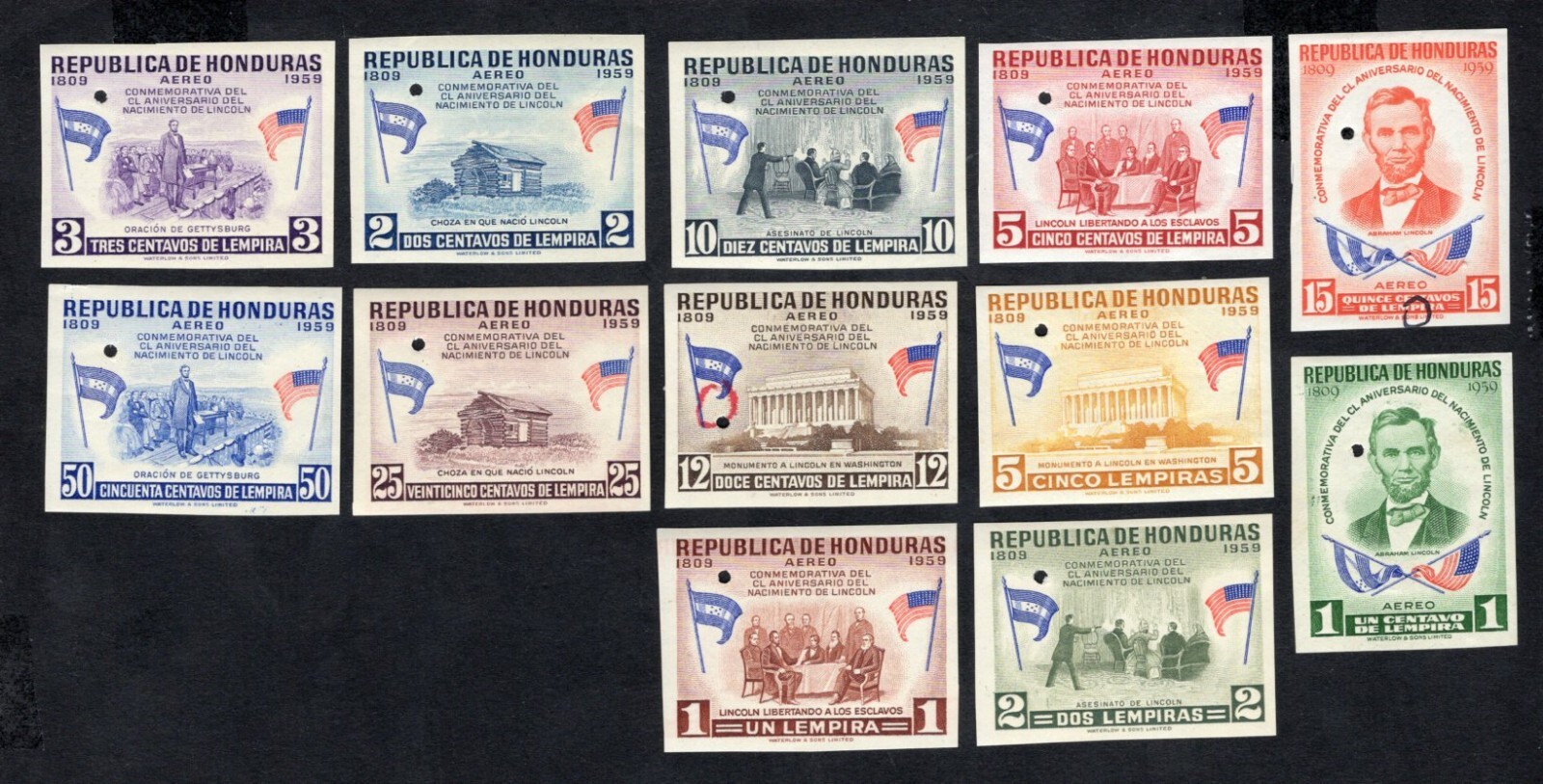 Honduras 1959 12 stamps Mi#562-73 PROOF R MNH Honduras 1959 12 stamps Mi#562-73 PROOF R MNH