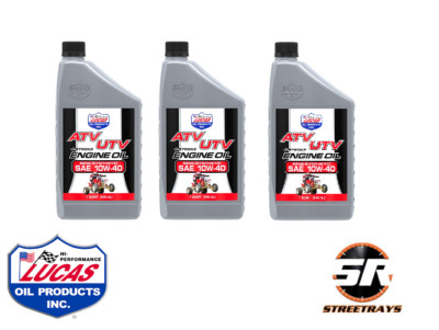 Lucas Oil 10720 Semi-Synthetic SAE 10W-40 ATV Engine Oil - Half Case Qty 3