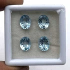 Natural Sky Blue Topaz Oval Cut Loose Gemstone Lot 4 Pcs 8*10 MM 11.50 CT