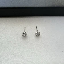 5mm Small Tiny CZ Stud Earrings for Men Women