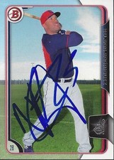 Nelson Nellie Rodriguez Cleveland Indians 2015 Bowman Signed Card