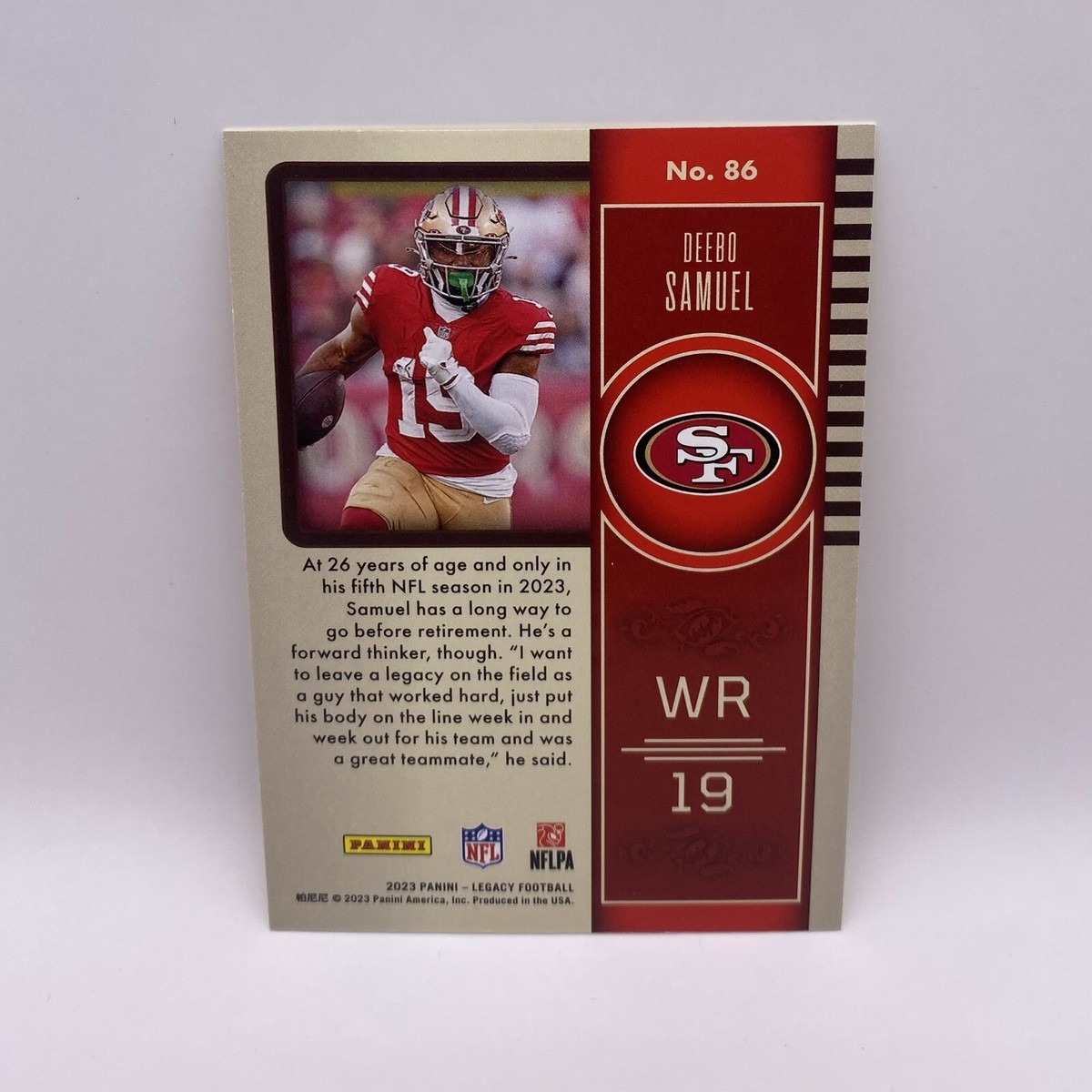 サムエルページ 2023 Legacy DEEBO SAMUEL Yellow Parallel 039/150 San Francisco