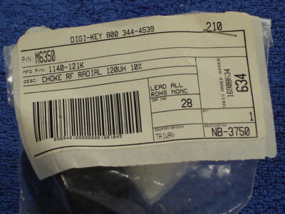 Bourns 1140-121K Choke Inductor 120 uH 14.4A 28 mOhm - NOS