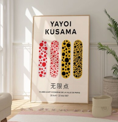 Yayoi Kusama Punktmusterdruck, moderne abstrakte zeitgenössische Kunst, berühmter Künstler