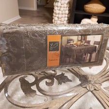NEW KOHL'S Harvest Olive Green Autumn Leaves 60x104" Oblong Tablecloth