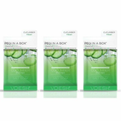 Voesh Pedi In A Box Deluxe 4 Step Pedicure Cucumber (Pack Of 3)
