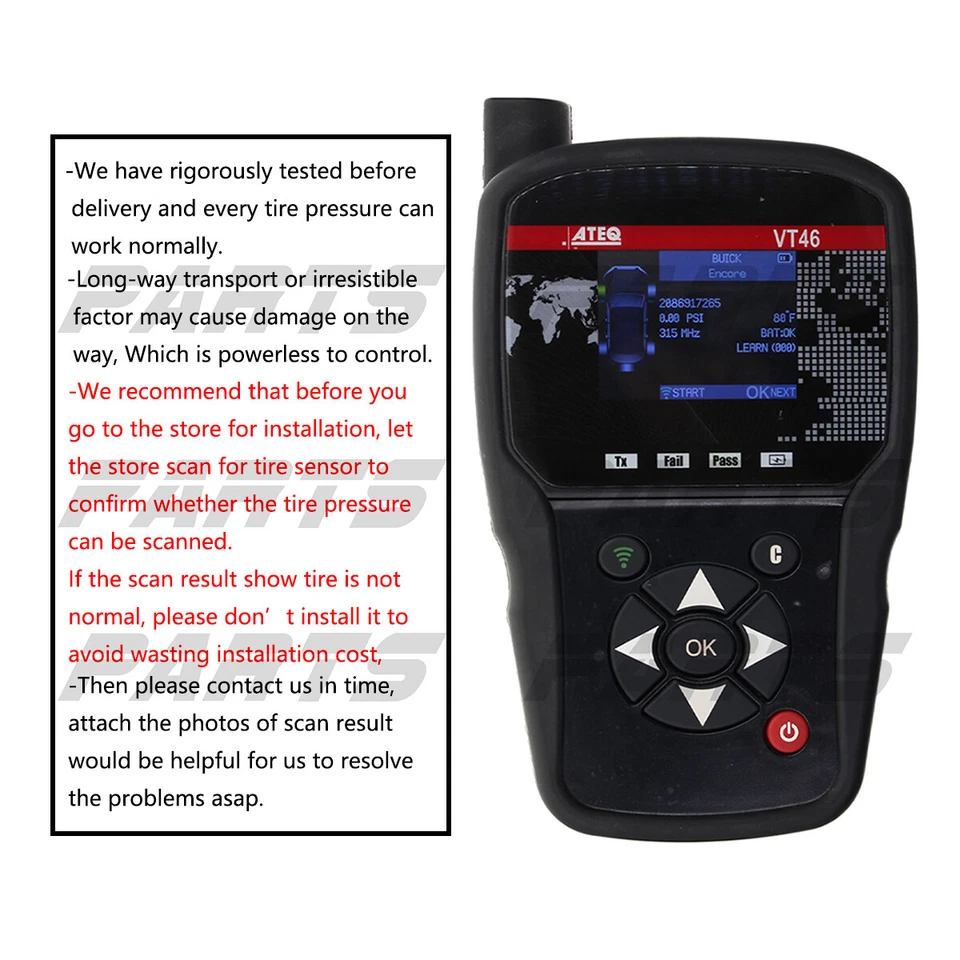 Sistema de monitoramento de pressão de pneus de carro 4 peças sensor TPMS para Audi Porsche 7PP907275F - Imagem 2 de 4