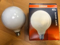 Neu Osram Bellalux Globe G120 Soft White E27 40W Opal GlüHbirne Bella Dimmbar