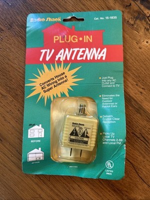 Vintage RadioShack Plug-In TV Antenna 15-1835 NOS