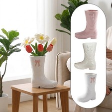 Flower Vase Cowgirl Boot Vase Home Decor Elegant Flowerpot Plant Container