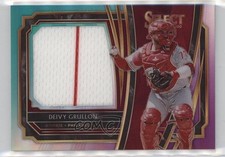 2020 Panini Select Rookie Jumbo Swatches Tri-Color Prizm 21/99 Deivy Grullon 6o3