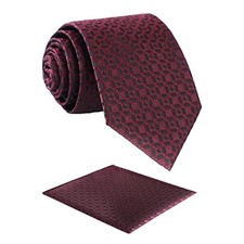 Men's Handmade Tie,Checkered Pattern Necktie With Dots