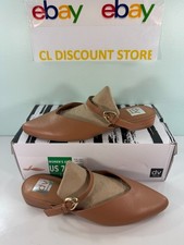 DV Dolce Vita Women's Pointed Toe Flat Slip On Buckle - Brown - FREESHIP