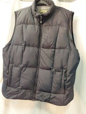Eddie Bauer Premium Goose Down Mens XL Tall Puffer Vest  Packable Full Zip
